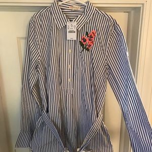 ⭐️ Crewcuts size 12 embroidered striped tunic, NWT